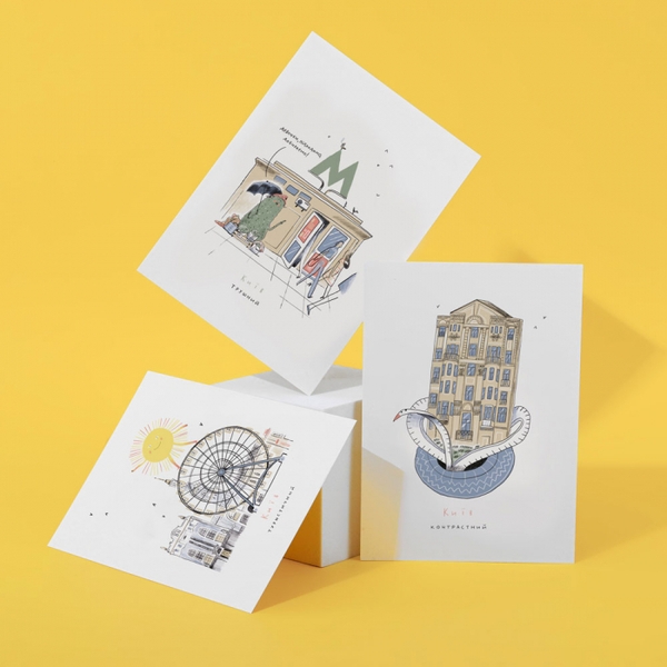  «Листівка Gifty Київ контрастний (AA-0083734)», бренда Gifty - фото №1