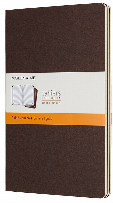  «Записная книжка Moleskine Cahier Средняя Коричневая 3 шт (CH016P2)», бренда Moleskine - фото №1
