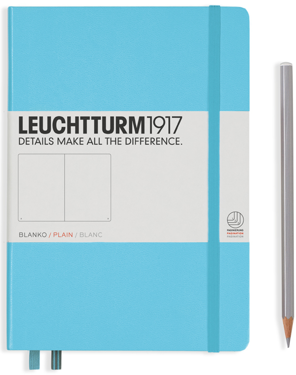 «Записная книжка Leuchtturm1917 средняя точки ледяной синий (357482)», бренда Leuchtturm1917 - фото №1