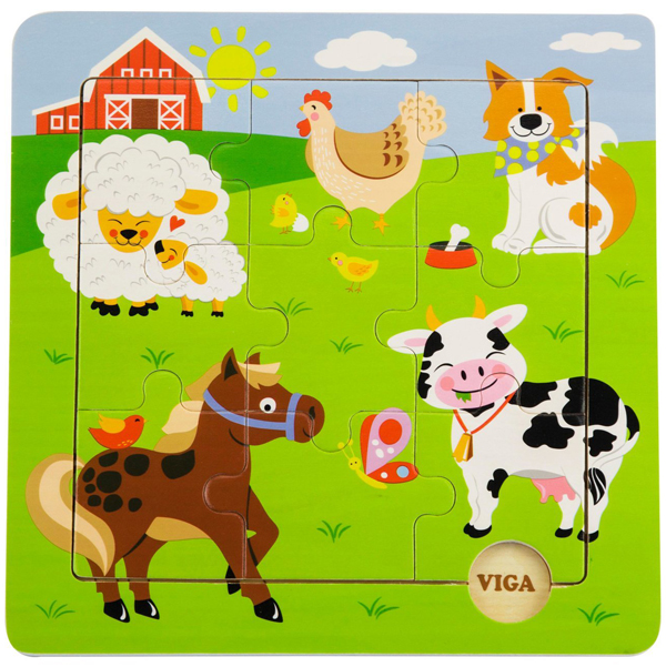  «Пазл Viga Toys Ферма (50837)», бренду Viga Toys - фото №1