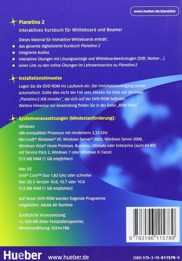 [object Object] «Planetino. Interaktives Kursbuch 2 fur Whiteboard und Beamer (DVD-ROM)» - фото №2 - мініатюра
