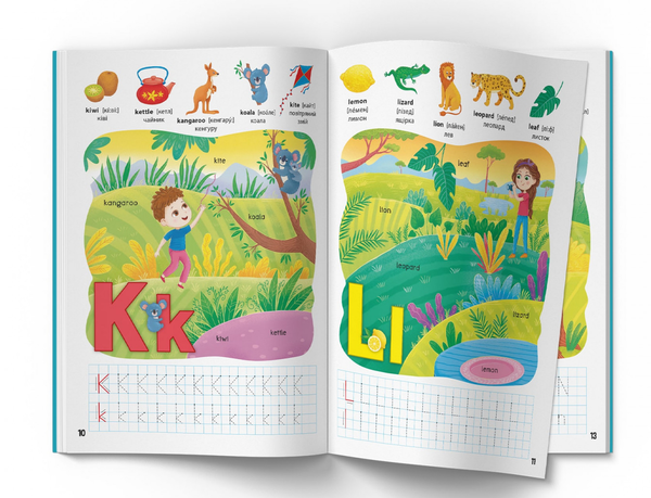 Бумажная книга «English ABC. 128 розвивальних наліпок» - фото №1