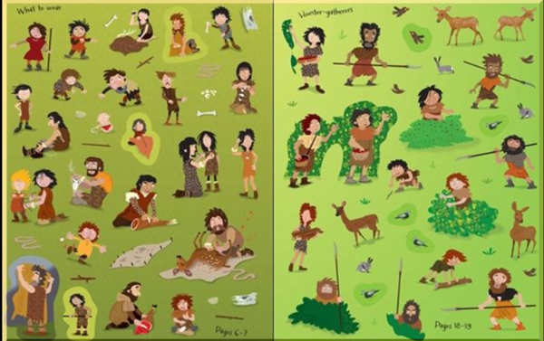 Паперова книга «Cavemen Sticker Book», автор Фіона Вотт - фото №1