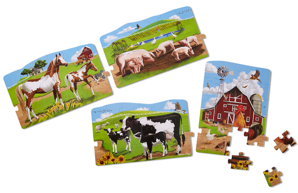  «Напольный пазл Melissa&Doug Ферма 4 в 1 (MD8912)», бренда Melissa & Doug - фото №1