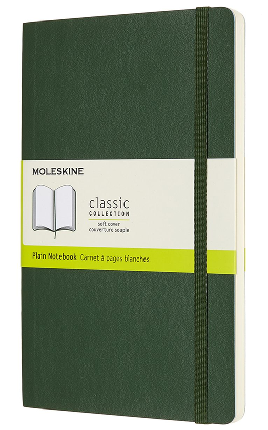  «Блокнот Moleskine Classic Нелинованный Миртовый Зеленый (QP618K15)», бренда Moleskine - фото №1