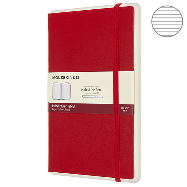  «Блокнот Moleskine Paper Tablet Лінійка Червоний (PTNL31F201)», бренду Moleskine - фото №1