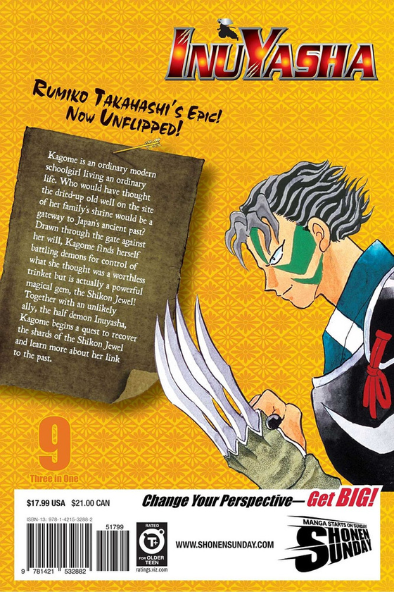 Паперова книга «Inuyasha. 3-in-1 Edition. Volume 9», автор Руміко Такахаші - фото №1