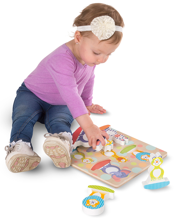  «Формовой пазл-качалка Melissa&Doug Сафари (MD1886)», бренда Melissa & Doug - фото №1