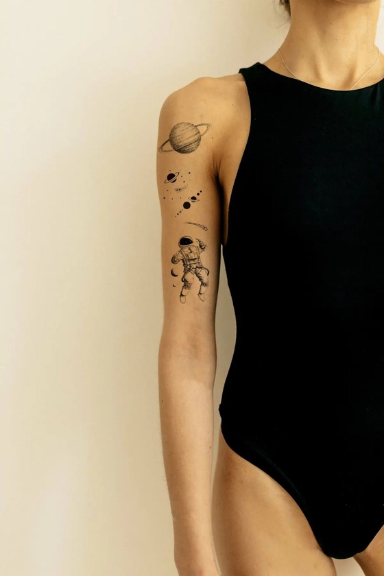 «Тимчасове тату Tattooshka Космос і планети (LB-108)», бренда Tattooshka - фото №1