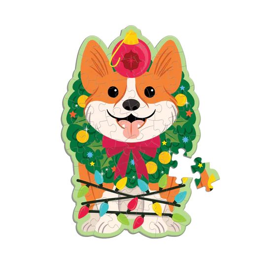  «Пазл Mudpuppy Christmas Corgi by Alyssa Nassner 48 ел.», бренду Mudpuppy - фото №1