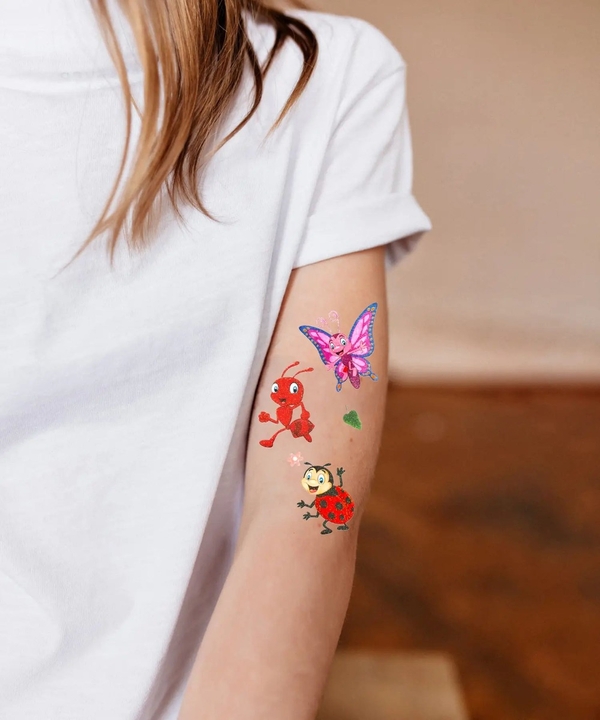 «Тимчасове тату Tattooshka Комашки з блискітками (WS-E047)», бренда Tattooshka - фото №1