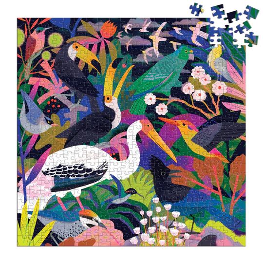  «Birds Illuminated 500 Piece Glow in the Dark Puzzle», бренда Mudpuppy - фото №1
