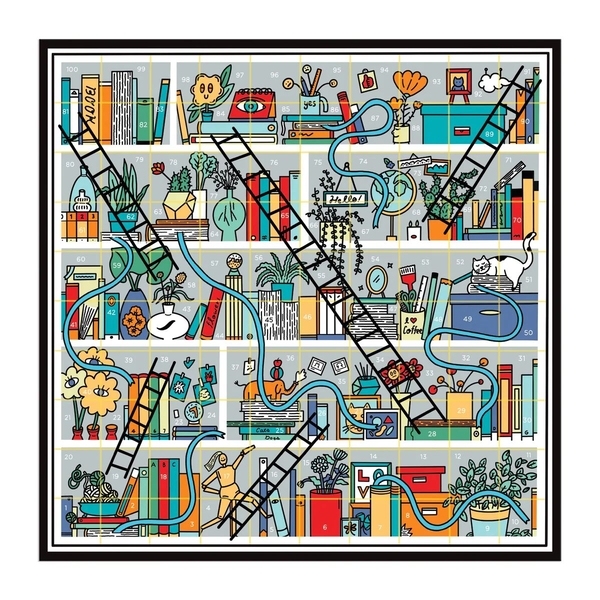  «Books and Ladders Classic Board Game», бренда Galison - фото №1