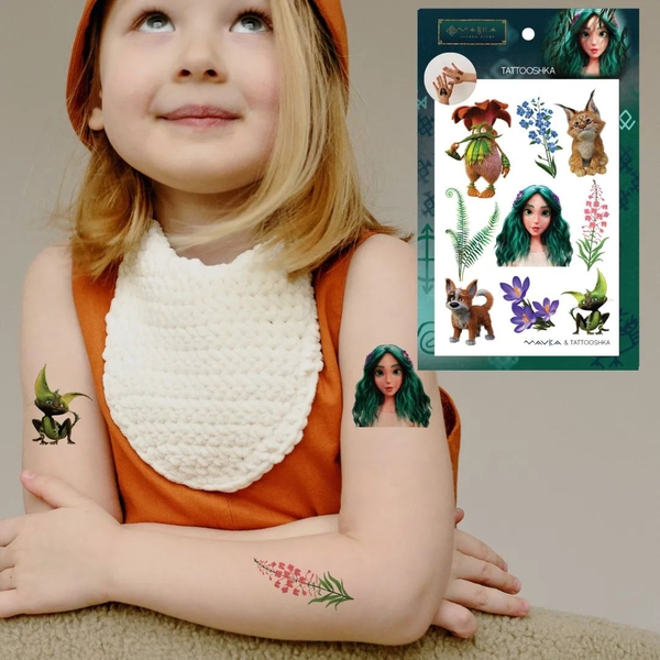 «Тимчасове тату Tattooshka Чарівний світ Мавки (LM-03)», бренда Tattooshka - фото №1