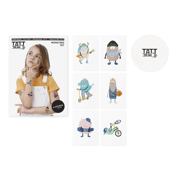 «Временные тату TATTon.me Monsters set», бренда TATTon.me - фото №1