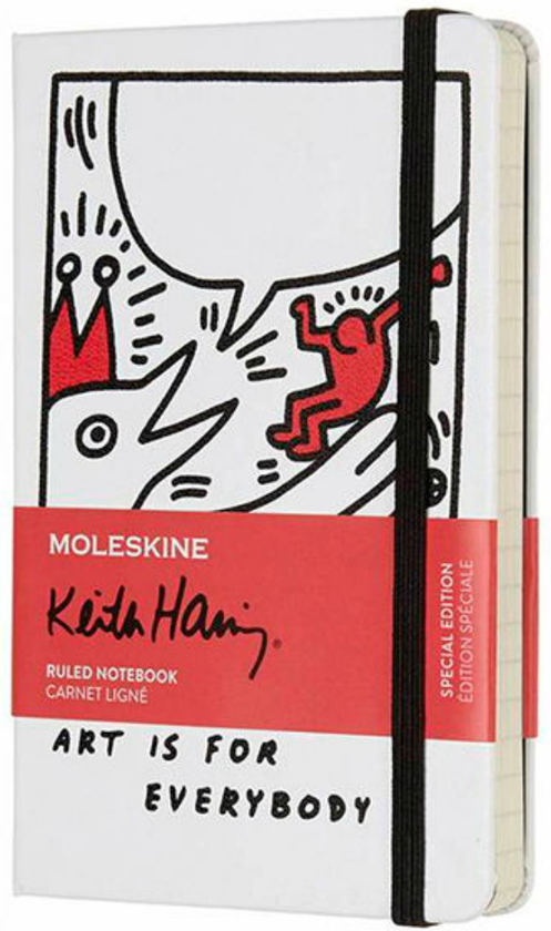  «Блокнот карманный Moleskine Keith Haring белый (LEKH01MM710)», бренда Moleskine - фото №1