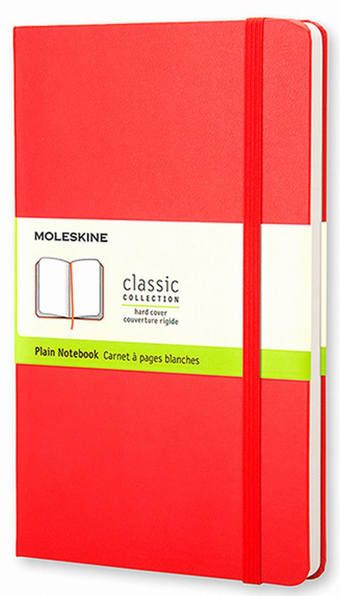  «Блокнот Moleskine Classic средний нелинованный красный (QP062F2)», бренда Moleskine - фото №1