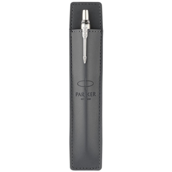 «Шариковая ручка Parker Jotter 17 Royal Blue CT BP (+чехол) (16 332b17)», бренда Parker - фото №1