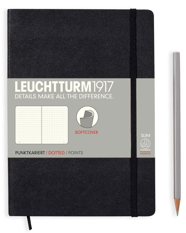  «Нотатник Leuchtturm1917 Medium точки чорний (324804)», бренду Leuchtturm1917 - фото №1
