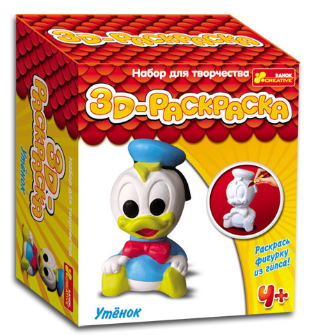 Бумажная книга «Набор для творчества Ranok-Creative 3D-раскраска Утенок (3044-4)» - фото №1