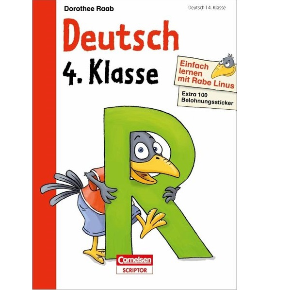 Бумажная книга «Deutsch 4. Klasse: Einfach lernen mit Rabe Linus (+ наклейки)» - фото №1