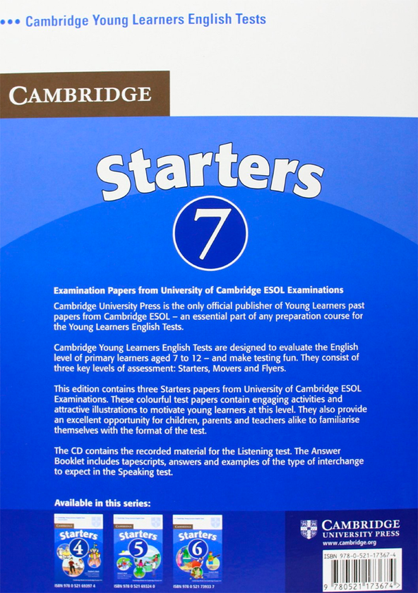 Паперова книга «Cambridge Young Learners English Tests 7 Starters Student's Book: Examination Papers from University of Cambridge ESOL Examinations» - фото №1