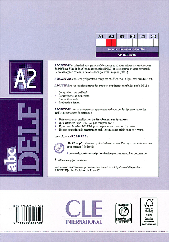 Бумажная книга «ABC Delf: Livre de l'eleve + CD A2 (French Edition)», авторов Дэвид Клемент-Родригес, Амели Ломбардини - фото №1