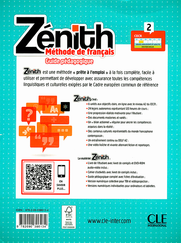 Бумажная книга «Zenith 2 Guide pedagogique», авторов Фабрис Бартелеми, Сандрин Чейн, Алиса Этьенблед - фото №1