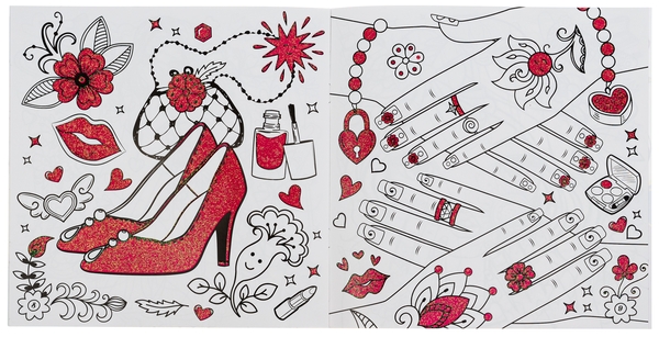 Бумажная книга «Glam Art. Сяючі розмальовки. Салон краси» - фото №1