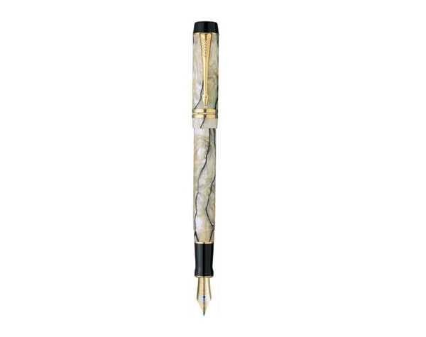  «Перьевая ручка Parker Duofold Pearl and Black NEW FP F (97 612Ж)», бренда Parker - фото №1