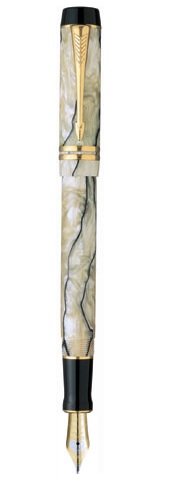  «Перьевая ручка Parker Duofold Pearl and Black NEW FP F (97 612Ж)», бренда Parker - фото №1