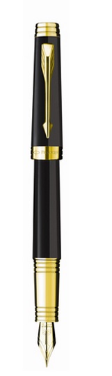  «Перьевая ручка Parker Premier Black Lacquer GT FP F (89 712)», бренда Parker - фото №1