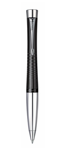  «Ручка шариковая Parker Urban Ebony Metal Chiselled BP (21 232Ч)», бренда Parker - фото №1