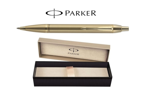 «Шариковая ручка Parker IM Brushed Metal Gold GT BP (20 332G)», бренда Parker - фото №1