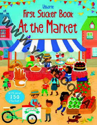 Паперова книга «First Sticker Book Market», автор Люсі Боумен - фото №1