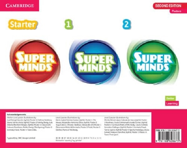 [object Object] «Super Minds Levels 1-2/Starter Poster Pack British English», авторів Кармен Завала Ітурбе, Герберт Пухта, Пітер Льюїс-Джонс, Гюнтер Гернгросс - фото №1