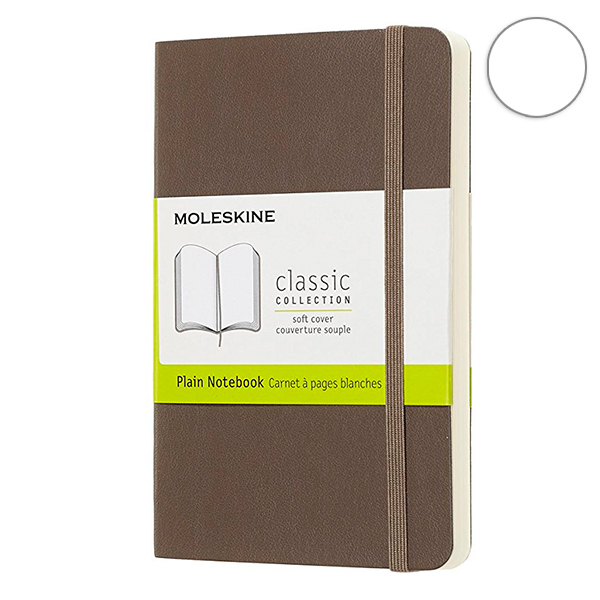  «Блокнот Moleskine Classic маленький нелинованный коричневый (QP613P14)», бренда Moleskine - фото №1