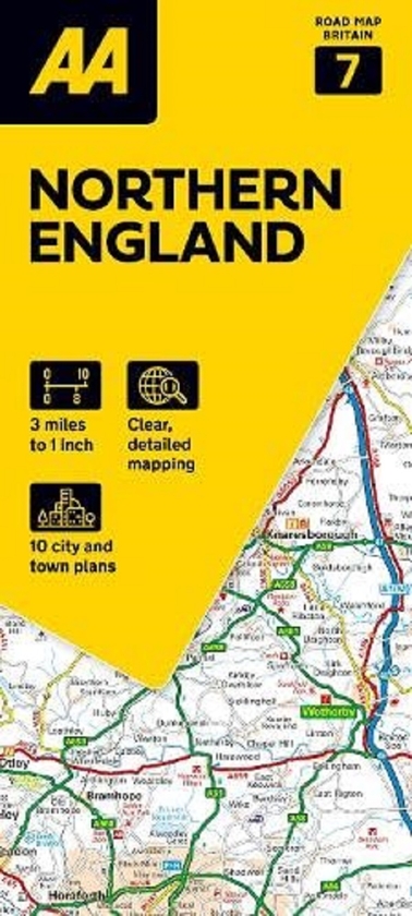 Бумажная книга «AA Road Map Northern England» - фото №1
