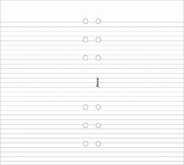  «Комплект бланков для органайзера Filofax Personal Блокнот в линейку white (132210)», бренда Filofax - фото №1