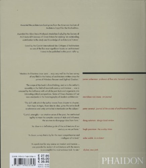 Бумажная книга «Modern Architecture Since 1900, 3rd edition», автор Уильям Дж. Р. Кертис - фото №1