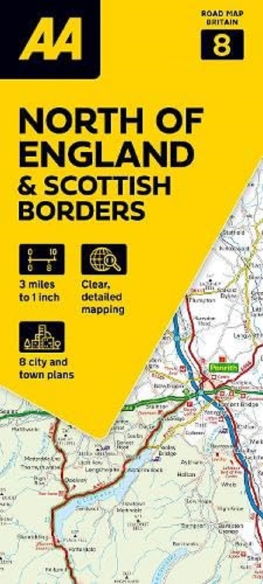 Бумажная книга «AA Road Map North of England & Scottish Borders» - фото №1