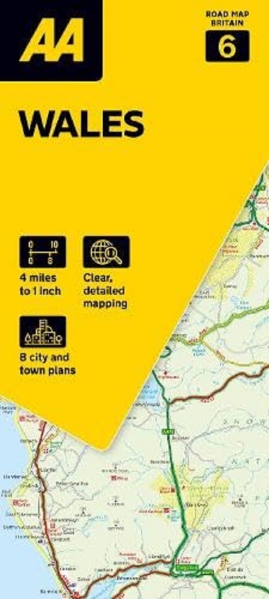Бумажная книга «AA Road Map Wales» - фото №1