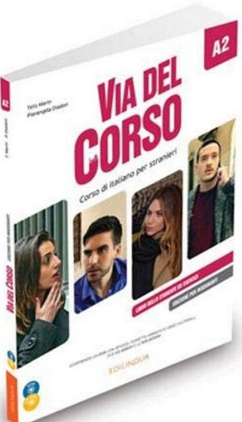 [object Object] «Via Del Corso A2 Libro dello professore ed esercizi CD audio (2) + DVD» - фото №1