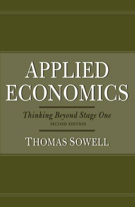 Бумажная книга «Applied Economics : Thinking Beyond Stage One», автор Томас Соуэлл - фото №1