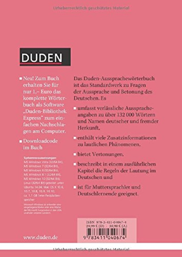 Бумажная книга «Duden 06 Das Aussprachewörterbuch: Betonung und Aussprache von über 132.000 Wörtern und Namen» - фото №1