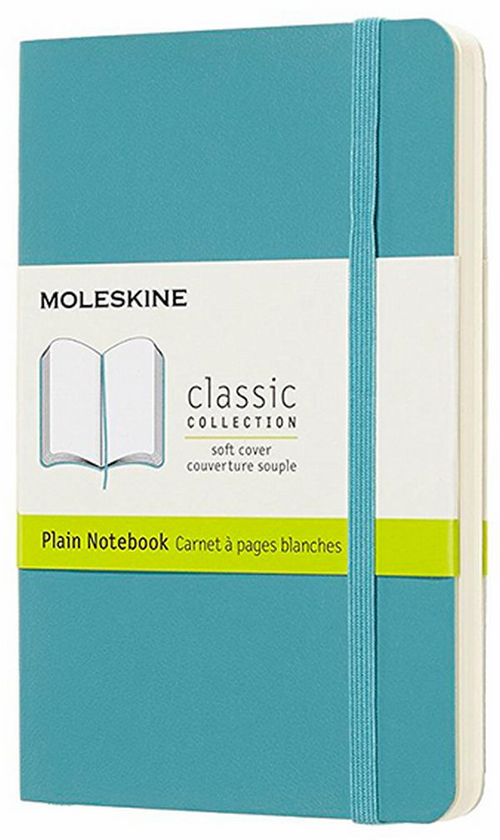  «Блокнот Moleskine Classic маленький нелинованный океанский синий (QP613B35)», бренда Moleskine - фото №1