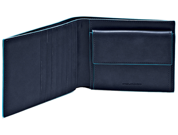  «Портмоне Piquadro Blue Square мужское темно-синее (PU1239B2_BLU2)», бренда Piquadro - фото №1