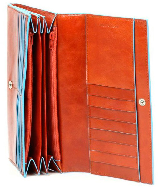  «Портмоне Piquadro Blue Square женское на кнопке (PD1855B2_AR)», бренда Piquadro - фото №1
