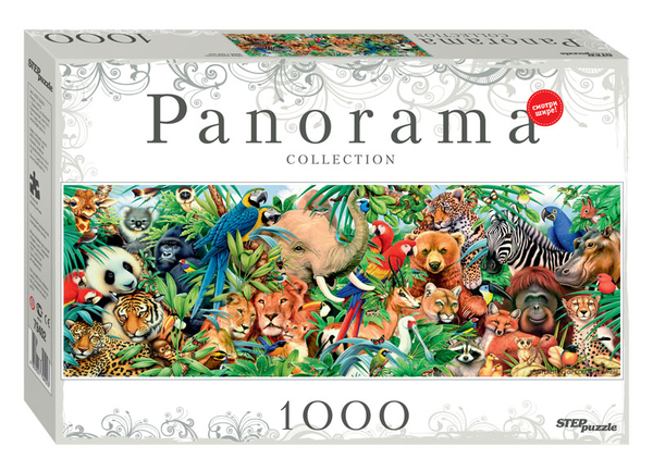  «Пазл-панорама Step Puzzle Світ тварин 1000 елементів (79402)», бренду Step Puzzle - фото №1