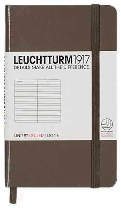  «Карманная записная книжка Leuchtturm1917 линейка темно-серая (339587)», бренда Leuchtturm1917 - фото №1